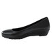 a black shoe with a pointed toe