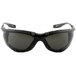 A pair of black 3M safety glasses with grey lenses.