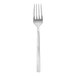 A close-up of a Fortessa Arezzo stainless steel serving fork with a silver handle.