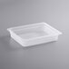 a white plastic container with a clear lid