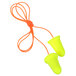3M E-A-Rsoft FX yellow earplugs with orange cords.