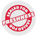 A white roll of Iconex tamper-evident labels with red and white circles and white text.