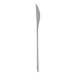 A Fortessa stainless steel table knife with a long handle on a white background.