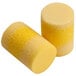 A pair of yellow 3M E-A-R Classic foam earplugs.