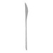 A close-up of a Fortessa stainless steel table knife with a white background.