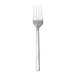 A close-up of a Fortessa Arezzo salad/dessert fork with a silver handle.