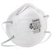 A 3M N95 respirator with white straps.