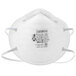 A 3M white N95 face mask with straps.