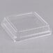 a clear plastic container with a square lid