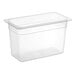 A Cambro translucent plastic food pan.