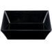 A black rectangular GET Siciliano bowl with black trim.