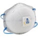 A white box with blue text reading "3M P95 Particulate Respirator" containing 10 white face masks with blue straps.