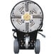 A black and white Mytee T-REX-230 Jr. carpet extractor with wheels.