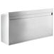 A Regency stainless steel wall cabinet with an open front.