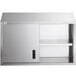 A Regency stainless steel wall cabinet with sliding doors.