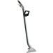 A stainless steel pole with black handle and two silver jets.