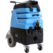 A blue and black Mytee 7000LX-230 Flood Hog corded flood extractor on wheels.