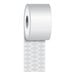 A roll of white Iconex MAXStick PlusD thermal linerless paper with a white and grey diamond pattern.