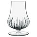 A close-up of a Luigi Bormioli Spirits Snifter with a curved design.