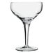 A Luigi Bormioli Michelangelo clear wine glass with a stem.