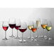 A group of Luigi Bormioli Vinoteque wine glasses on a white background.