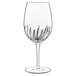 A close-up of a Luigi Bormioli Mixology Spritz wine glass with a clear stem.