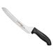 A Dexter-Russell bread knife with a black handle.
