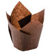 Hoffmaster 611101 2 inch x 3 1/2 inch Chocolate Brown Tulip Baking Cups - 250/Pack