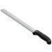 A Dexter-Russell meat slicing knife with a black handle.