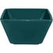 An International Tableware blue square bowl on a white background.