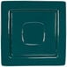 An International Tableware Elite Harvest square blueberry saucer with a square center and wide rim in teal.