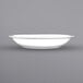 An International Tableware Bristol porcelain soup bowl with a rolled edge on a white background.