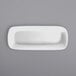 A white rectangular International Tableware porcelain serving dish.