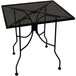American Tables & Seating ALM3636 36 inch x 36 inch Square Top Outdoor Table with Umbrella Hole