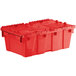 a red plastic box with lid
