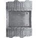 An Orbis gray plastic tote box with hinged lid and pin.