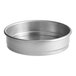An American Metalcraft aluminum cake pan with straight sides.