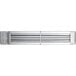 A silver rectangular strip warmer with a white background.