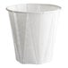 A white 5 oz. paper souffle or drinking cup.