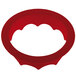 A red plastic cutter with a white background.