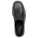 A close-up of a Rockport Works black leather men's slip on shoe.