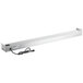 A long rectangular metal object with a cord.