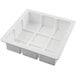 a white plastic tray with holes