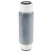 A close up of a grey 3M Water Filtration Products retrofit carbon water filtration cartridge.