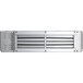 A silver rectangular ServIt strip warmer with holes.