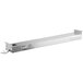 A long rectangular silver metal strip with wires attached.
