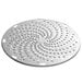 a circular metal object with holes