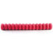A close up of a pink Silikomart silicone baking mold compartment.