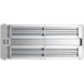 A close-up of a ServIt double strip warmer metal panel.