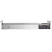 A silver rectangular ServIt high wattage strip warmer with a button.